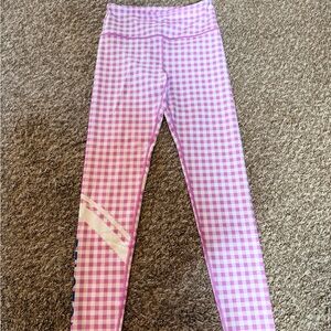 Peloton Pink Gingham High-Rise Performance Leggings